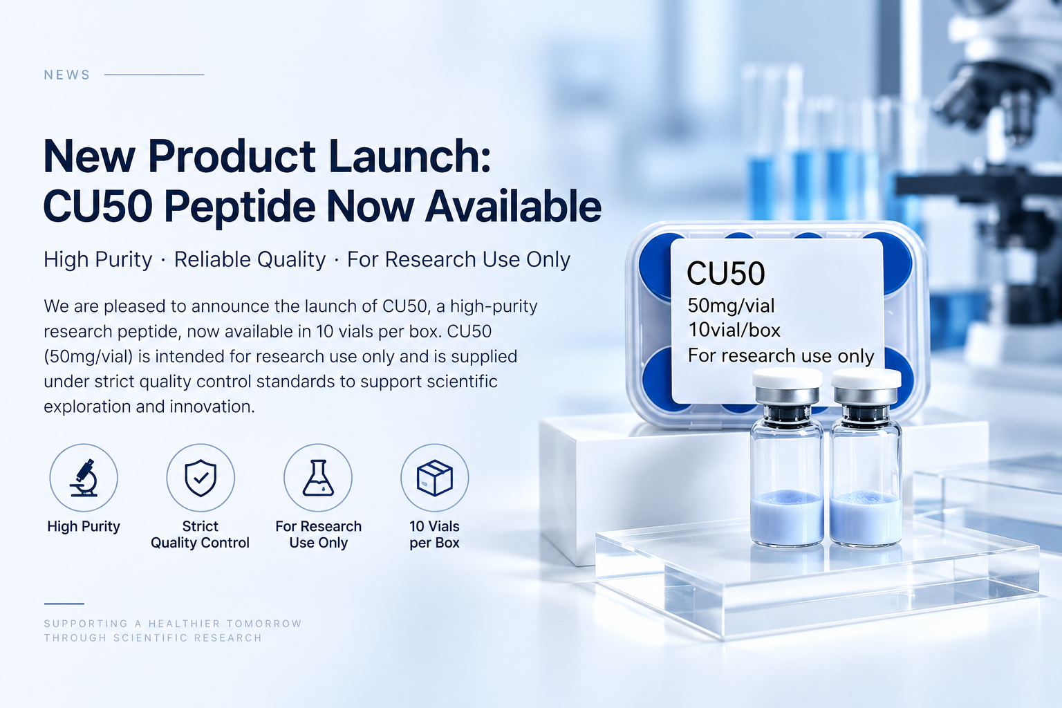 CU50 50mg/vial Research Material Now Available